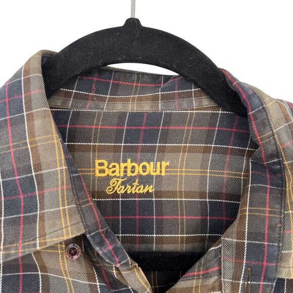 Barbour‎ Button Down Shirt Tailored Fit Check Plaid Long Sleeve Mens Size XL - Picture 3 of 10